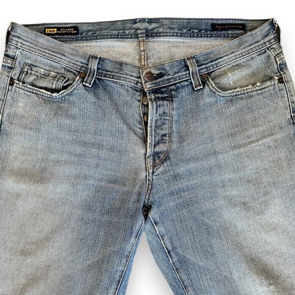 Citizens of Humanity Evans Relaxed Button Fly Jeans Distressed Medium Wash EUC - Picture 2 of 11